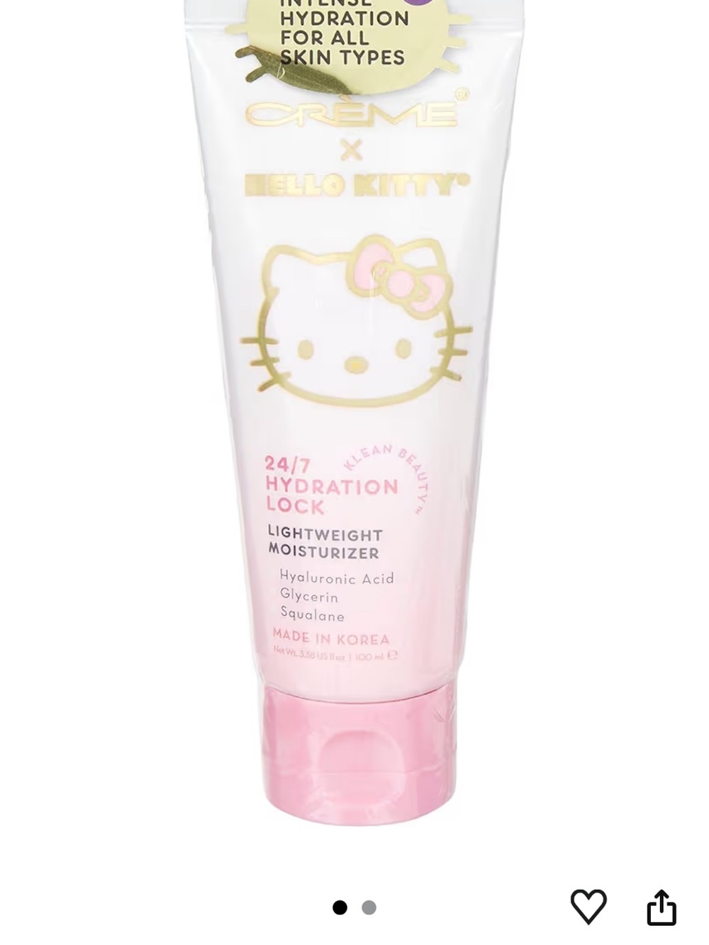 Creme x Hello Kitty 24/7 Hydration Lock Lightweight Moisturizer - Pink